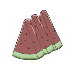 カットされたスイカ