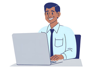 doctor working on laptop