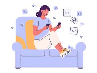 person watching tv on sofa