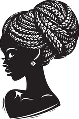 african girl hairstyle illustration