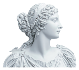 PNG Roman lady white sculpture nature.