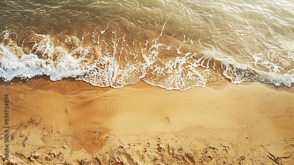 Poster texture of sandy beach as background top view : generative ai