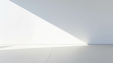 Fototapeta premium Minimalist rooms with light from large windows and stylish design.
