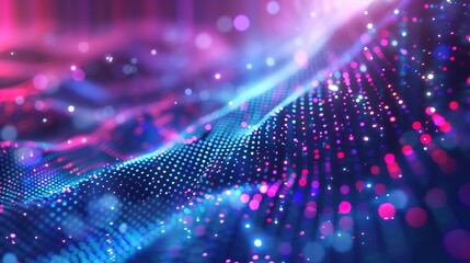 Fototapeta premium Futuristic Data Landscape: Abstract Digitized Background