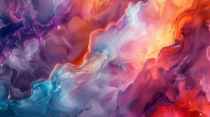Abstract artwork that celebrates the resilience and regrowth of nature, using vibrant, life-affirming colors and organic shapes to symbolize new growth after destruction or decay, ai generated