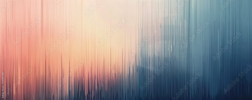 Poster abstract gradient background with vertical lines in shades of orange, pink, and blue, creating a mod