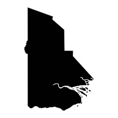 Western Province map, administrative division of Papua New Guinea. Vector illustration.