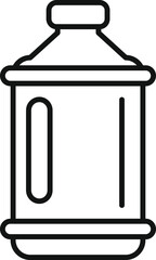 Vector line art of a recyclable plastic bottle, suitable for ecofriendly themes