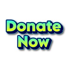 3D Donate now text poster