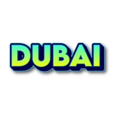 3D Dubai text poster art