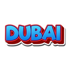 3D Dubai text poster art