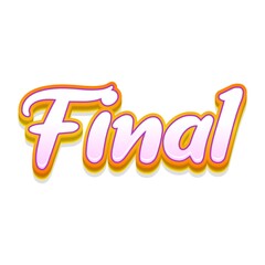 3D Final text on white background