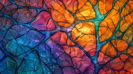 Abstract artwork that celebrates the resilience and regrowth of nature, using vibrant, life-affirming colors and organic shapes to symbolize new growth after destruction or decay, ai generated