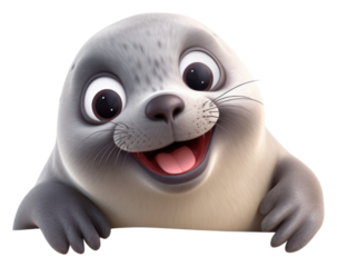 PNG Animal mammal seal portrait.