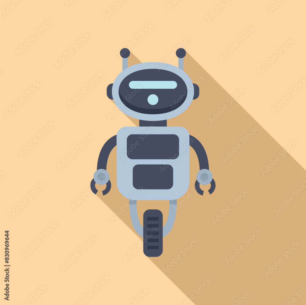 Poster adorable and playful cute cartoon robot illustration with futuristic technology and artificial intel