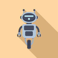 Adorable and playful cute cartoon robot illustration with futuristic technology and artificial intelligence in a modern vector design for children. Featuring a friendly and cheerful character