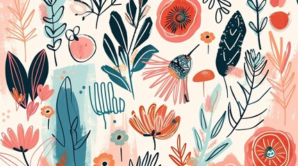 Girly Boho Elements Sticker: Hand-Drawn Vector Illustration, Simple Design, Wallpaper Theme