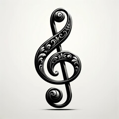 Fototapeta premium Vintage Treble Clef