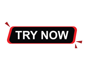 Try Now Text In Red Rectangle Shape For Information 