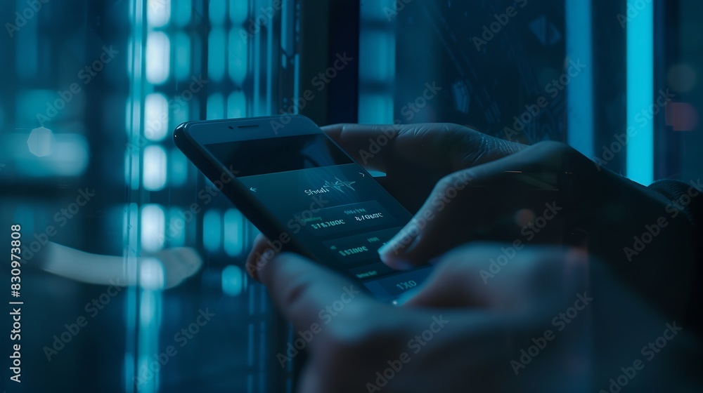 Poster cyber security and Security password login online concept  Hands typing and entering username and password of social media log in with smartphone to an online bank account data protect : Generative AI