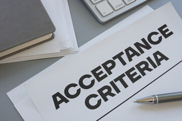 Acceptance Criteria is shown using the text