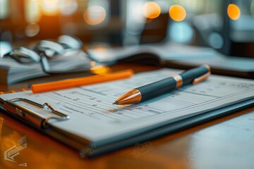 Fototapeta premium a detailed Bill of Quantity for a interior fitout site on a notepad