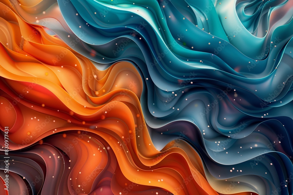Canvas Prints abstract colorful 3d background by generative ai