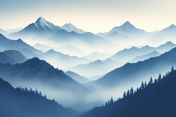 sunrise in the mountains