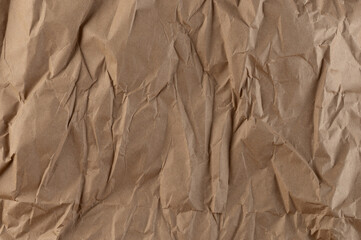 Wrinkled brown color crafted paper