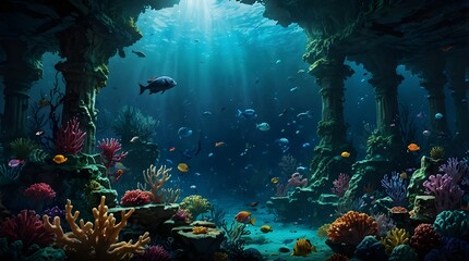 water under views and fishes in the water