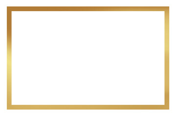 luxury Gold frame border transparent png or isolated on white. Textured golden border for poster, banner, greeting, card, book, print & publication design.