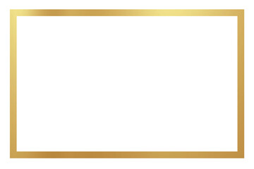 luxury Gold frame border transparent png or isolated on white. Textured golden border for poster, banner, greeting, card, book, print & publication design.