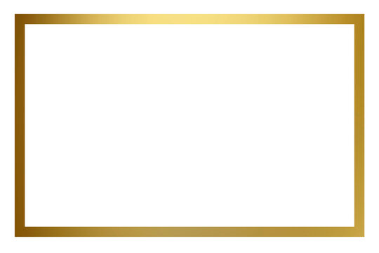 luxury Gold frame border transparent png or isolated on white. Textured golden border for poster, banner, greeting, card, book, print & publication design.