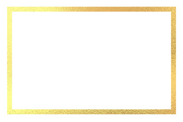 luxury Gold frame border transparent png or isolated on white. Textured golden border for poster, banner, greeting, card, book, print & publication design.