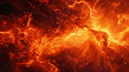 amazing orange and red nebula