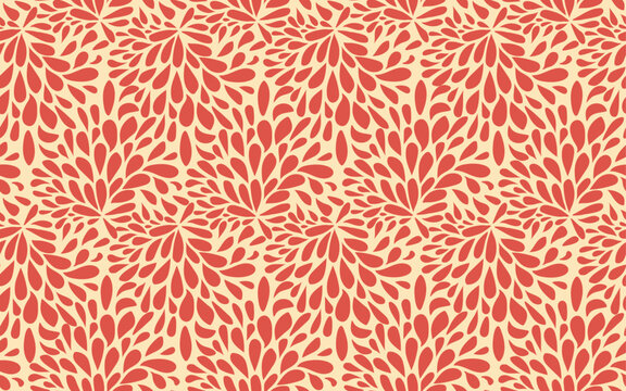 Floral abstract seamless pattern ornamental decorative vintage retro style color vector pattern texture fabric textile paper print wallaper