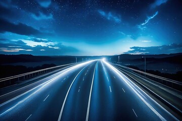 Obraz premium highway at night