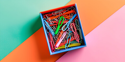 Assorted Colorful Pins in Container
