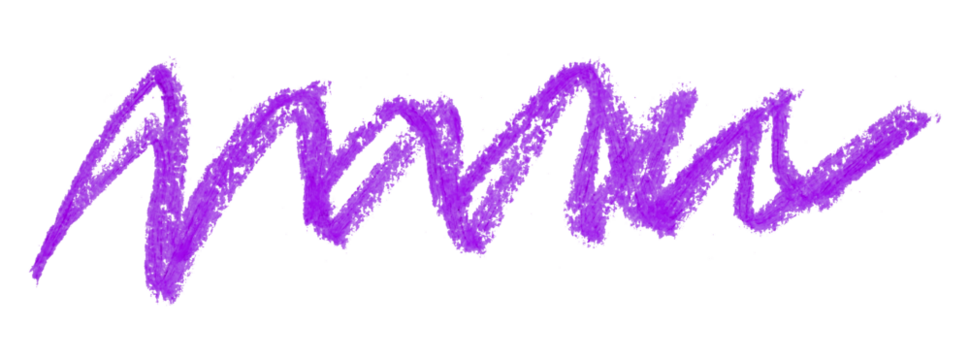 purple pencil strokes isolated on transparent background