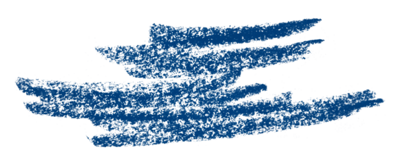 blue pencil strokes isolated on transparent background