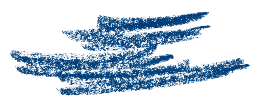 blue pencil strokes isolated on transparent background