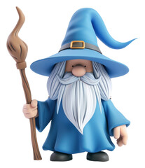 Obraz premium PNG 3d Wizard figurine cartoon representation.