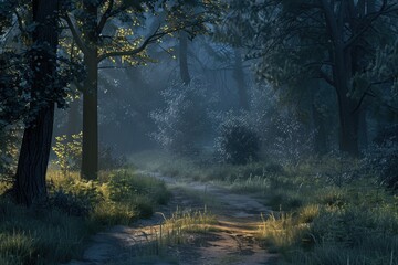 Obraz premium morning in the woods