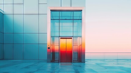 The Red Door and Blue Wall