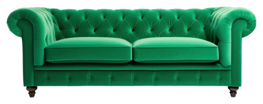 PNG Furniture chair green sofa transparent background