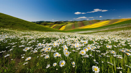 A colorful overflowing basket spills out a bounty of fresh fruits