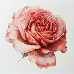Rose drawn in pencil