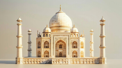 Naklejka premium An invitation design showing iconic landmarks around the world in 3d 