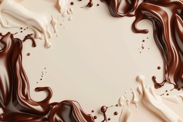 World chocolate day mockup with a unique flowing chocolate design and customizable text space