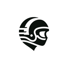 helmet rider sport logo vector illustration template design